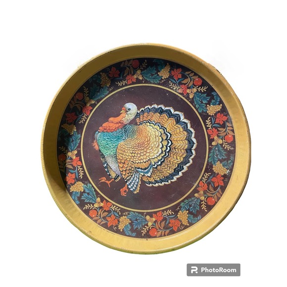 Vintage Turkey Tray‎ - Round - Picture 1 of 2